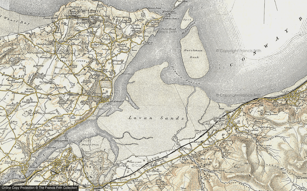 Old Map of Lavan Sands, 1903-1910 in 1903-1910