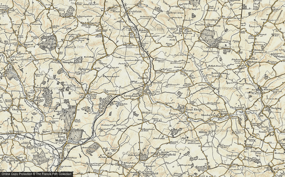 Old Map of Lavenham, 1899-1901 in 1899-1901
