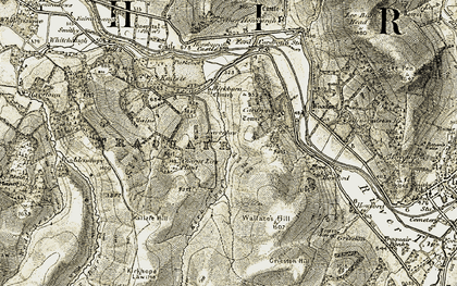 Old map of Laverlaw in 1903-1904