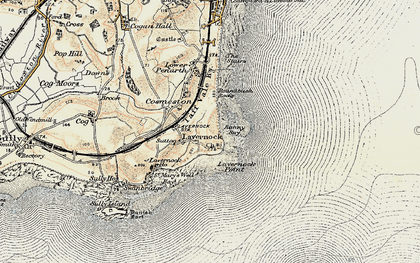 Old map of Lavernock Point in 1899-1900