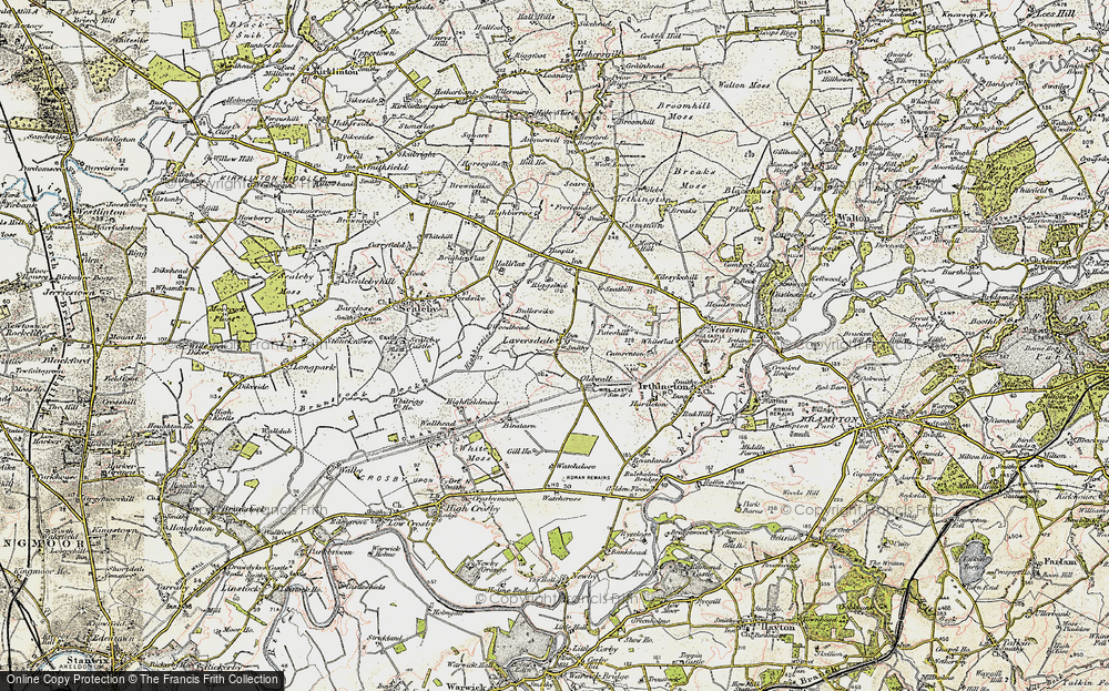 Old Map of Historic Map covering Bullersike in 1901-1904