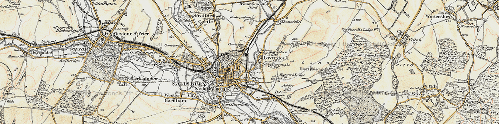 Old map of Burroughs Hill in 1897-1898