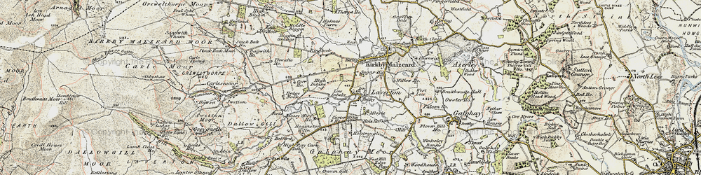 Old map of Biggin Grange in 1903-1904