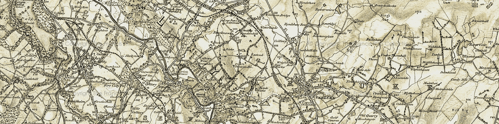 Old map of Law Hill in 1904-1905