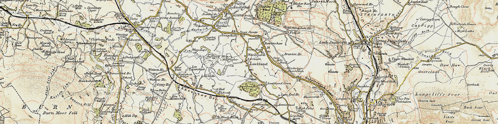 Old map of Lawkland in 1903-1904