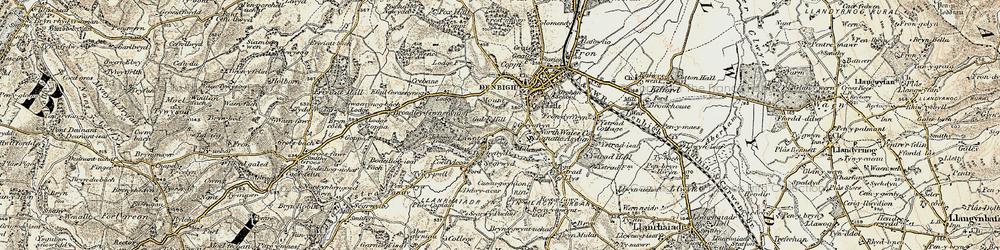 Old map of Lawnt in 1902-1903