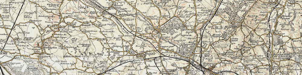 Old map of Lawton-gate in 1902-1903