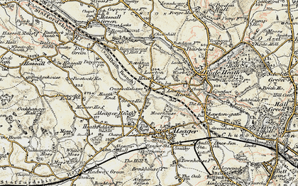 Old map of Lawton Heath End in 1902-1903