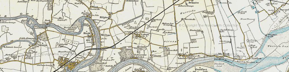 Old map of Laxton in 1903