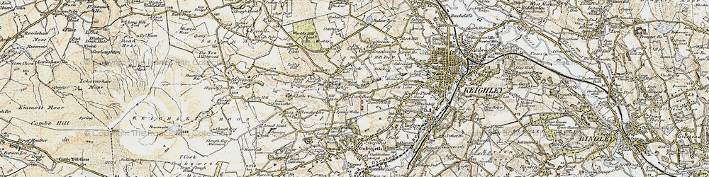 Old map of Laycock in 1903-1904