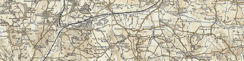 Old map of Laymore in 1898-1899