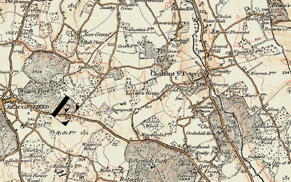 Old map of Layters Green in 1897-1898