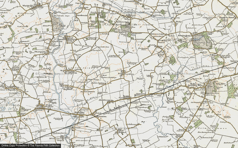 Old Map of Historic Map covering Laytham Grange in 1903