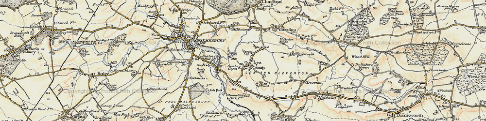 Old map of Lea in 1898-1899