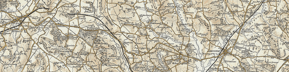 Old map of Lea in 1898-1900