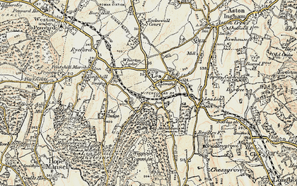Old map of Adam's Cot in 1899-1900