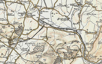 Old map of Lea in 1902-1903