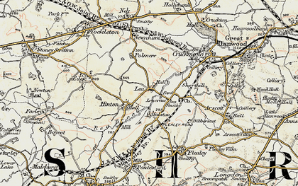 Old map of Lea in 1902