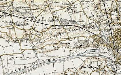 Old map of Lea in 1903