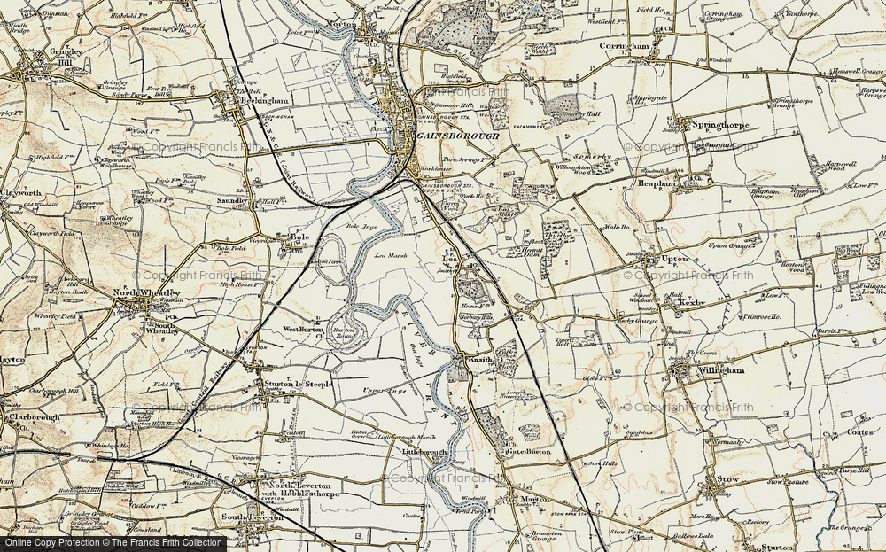 Old Map of Historic Map covering Bass Wood in 1903