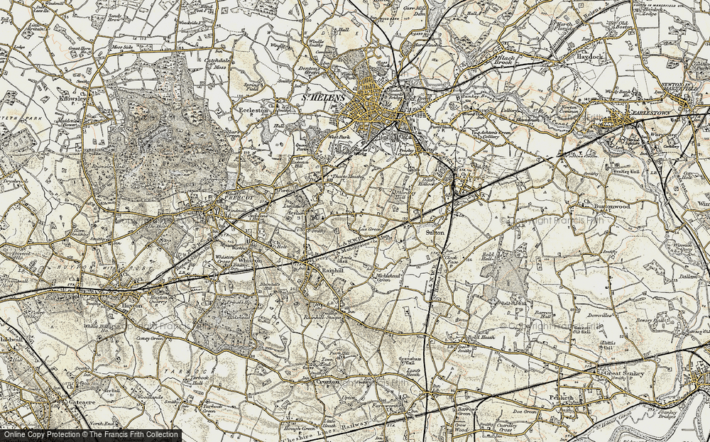 Old Map of Lea Green, 1903 in 1903