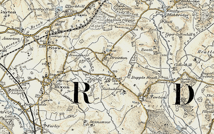 Old map of Lea Heath in 1902