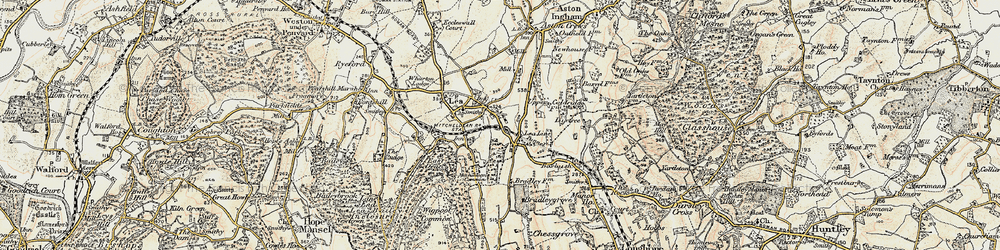 Old map of Aston Mills in 1899-1900