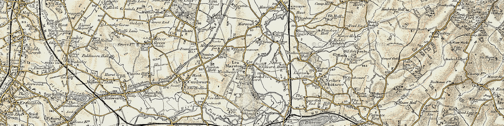 Old map of Lea Marston in 1901-1902