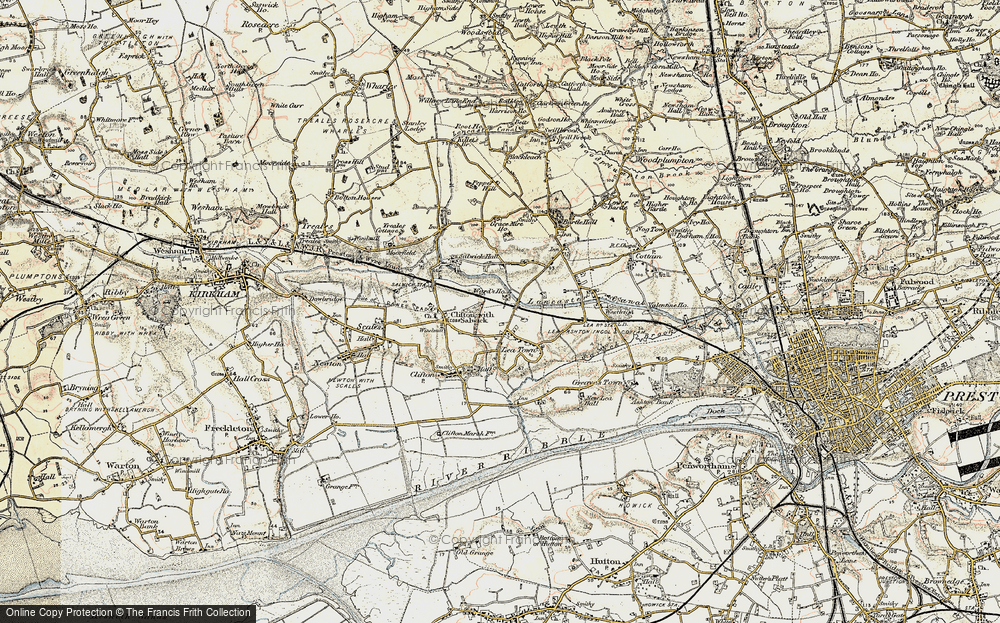 Old Map of Historic Map covering Salwick Sta in 1903