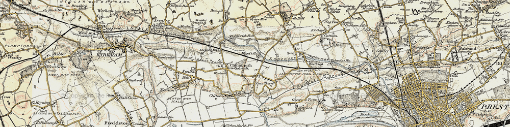 Old map of Salwick Sta in 1903