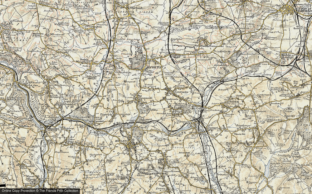 Old Map of Leabrooks, 1902 in 1902