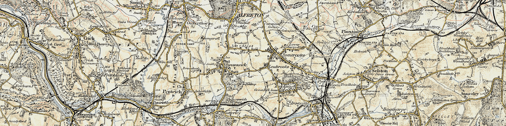 Old map of Leabrooks in 1902