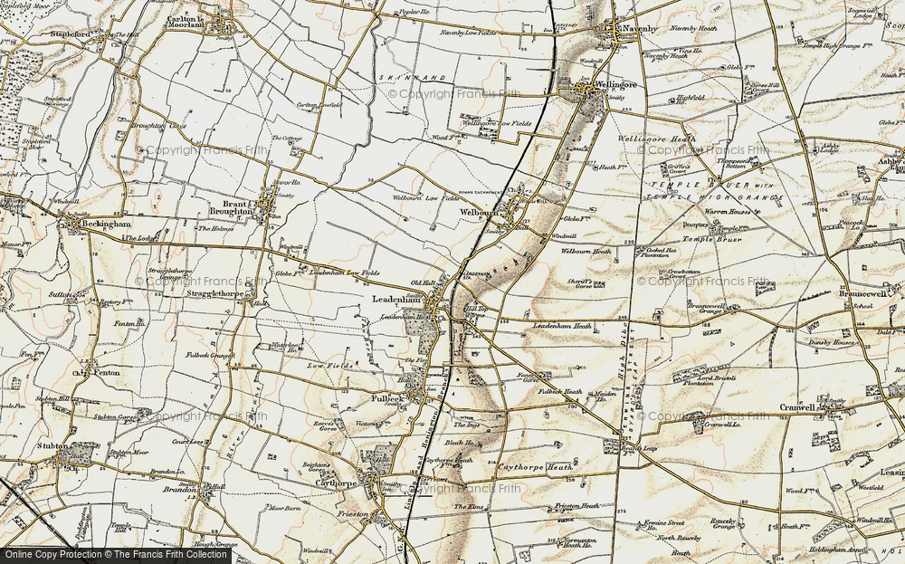 Old Map of Leadenham, 1902-1903 in 1902-1903