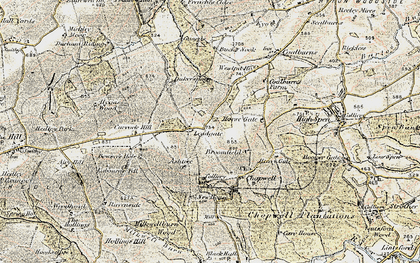 Old map of Broomfield Fm in 1901-1904