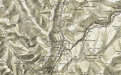 Old map of Leadhills in 1904-1905