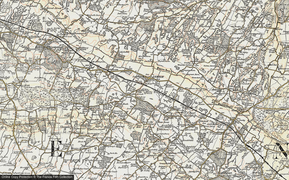 Old Map of Leadingcross Green, 1897-1898 in 1897-1898