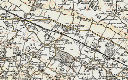 Old map of Leadingcross Green in 1897-1898