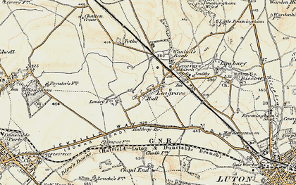 Old map of Leagrave in 1898-1899