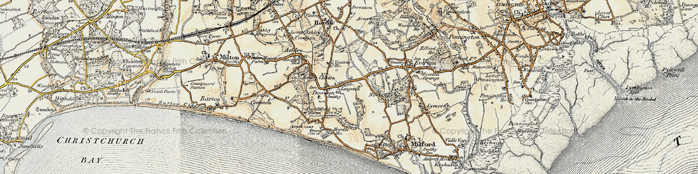 Old map of Yeatton Ho in 1899-1909