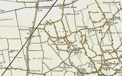 Old map of Leake Ings in 1901-1902