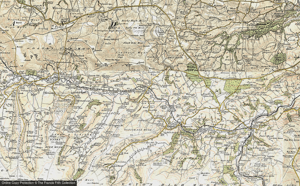 Old Map of Historic Map covering Wild Slack in 1903-1904