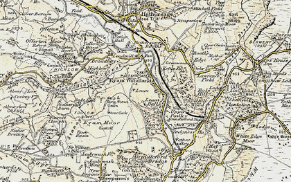 Old map of Leam in 1902-1903