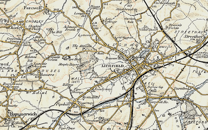 Old map of Abnalls, The in 1902