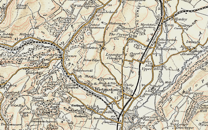 Old map of Leamoor Common in 1902-1903