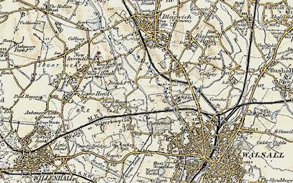 Old map of Leamore in 1902