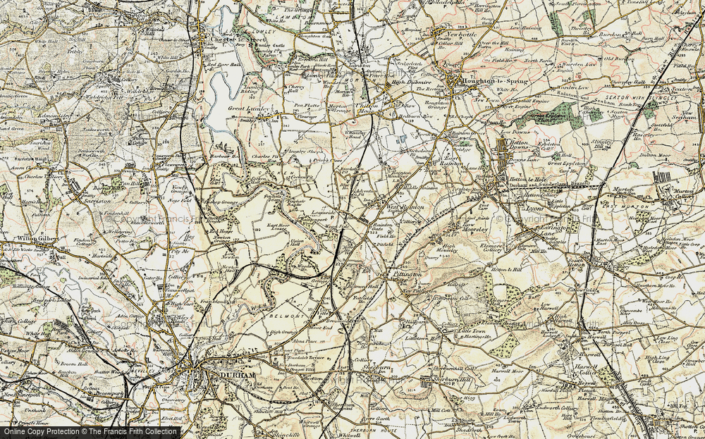 Old Map of Leamside, 1901-1904 in 1901-1904