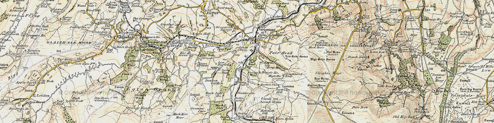 Old map of Birch Ho in 1903-1904