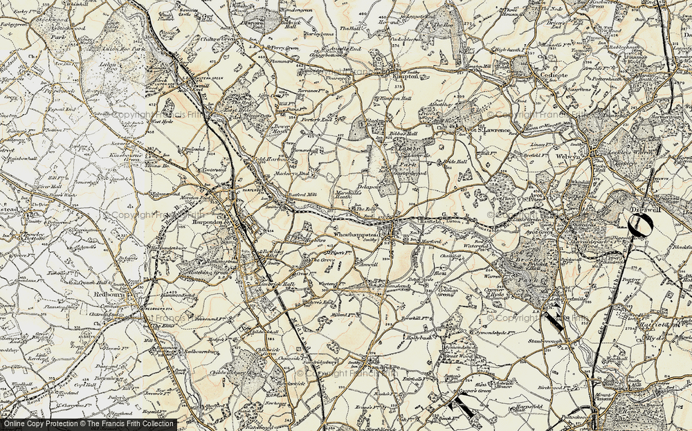 Old Map of Leasey Bridge, 1898-1899 in 1898-1899