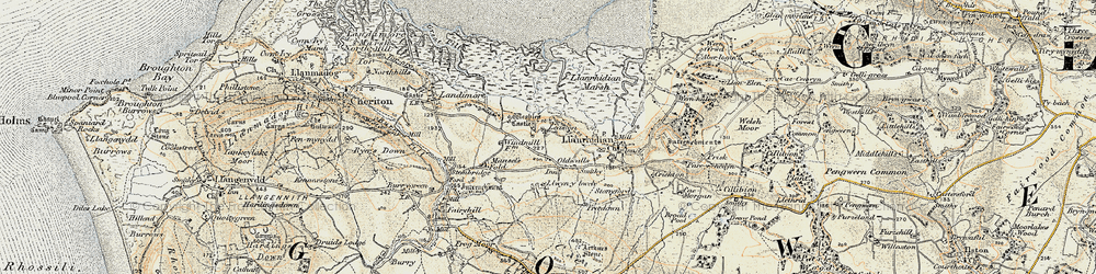 Old map of Leason in 1900-1901