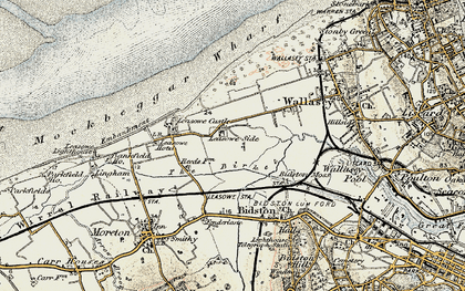 Old map of Leasowe in 1902-1903